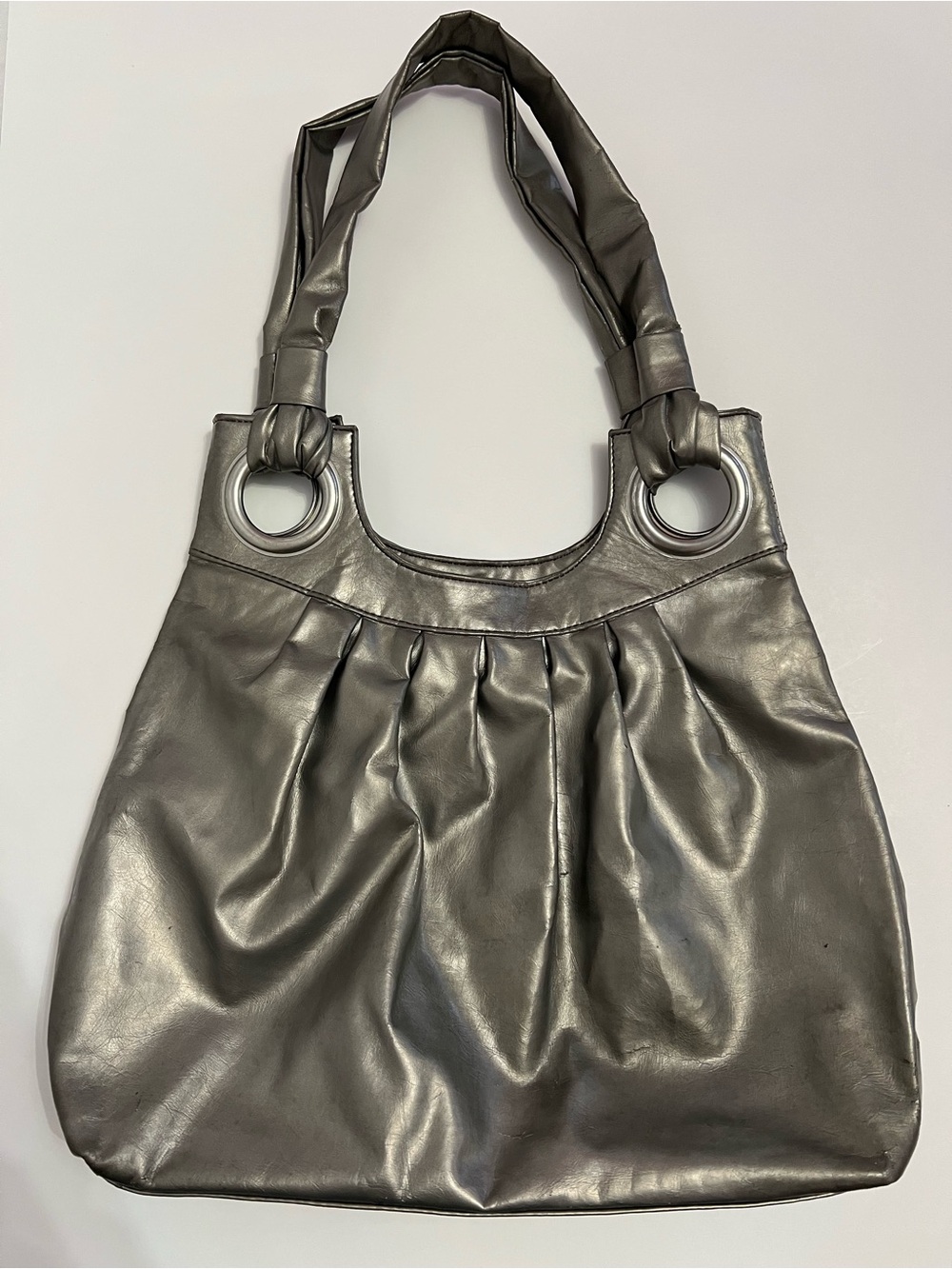 Y2K Silver Metallic Bag